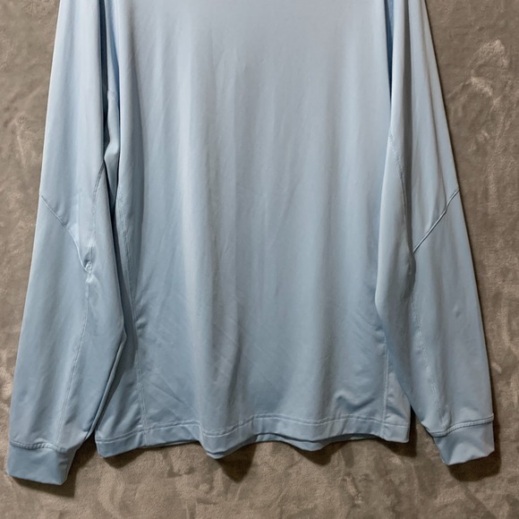 Deolax Sweater Mens Extra Large Light Blue Golf Quarter Zip Pullover Performance - Picture 8 of 13